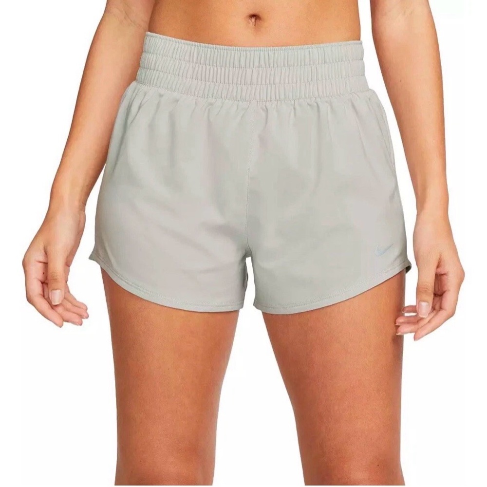 Nike Women's dri fit 3” brief lined Shorts ( beige) M